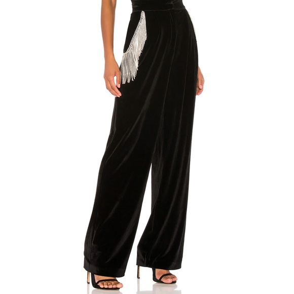 REVOLVE LPA Carlotta Velour Pants in Black - Picture 3 of 10